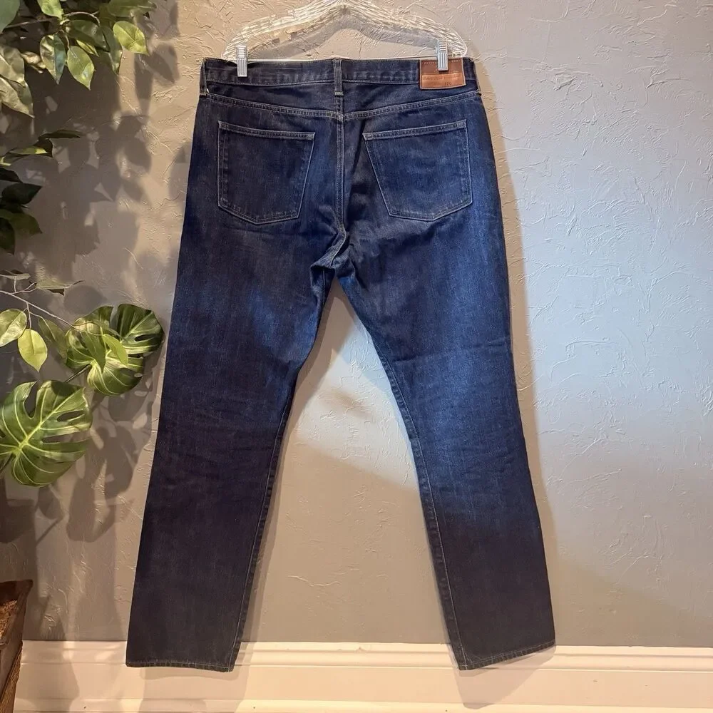 J. Crew Style 770  Slim Fit  Dark Wash Dadcore Jeans Men’s 36x34 Preppy